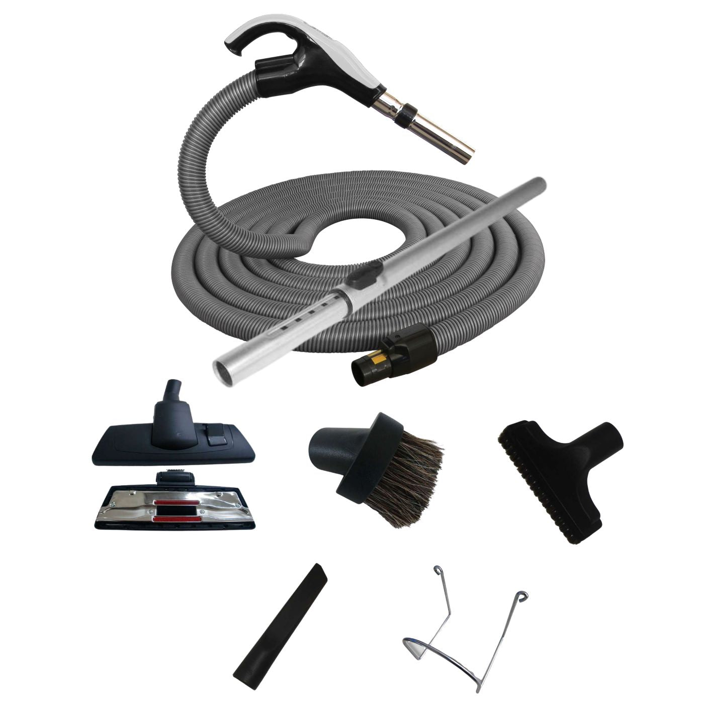 Pack complet aspirateur centralisé PREMIUM 1 avec flexible BIROTOR et accessoires pour l'installation de 3 prises standard